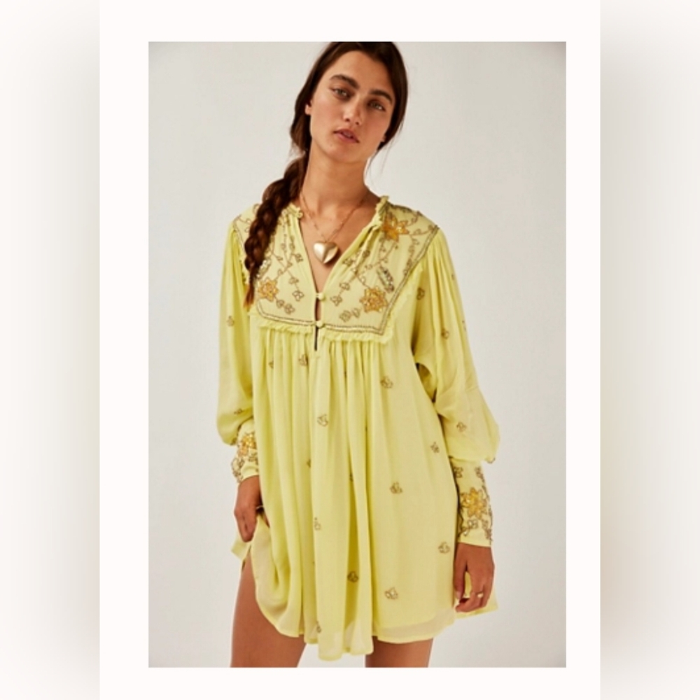 Nwt Free People Bali Golden Sun DressSho